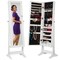 Best Choice Products Jewelry Armoire Cabinet, Full Length Mirror w/ Velvet Storage Interior, Lock